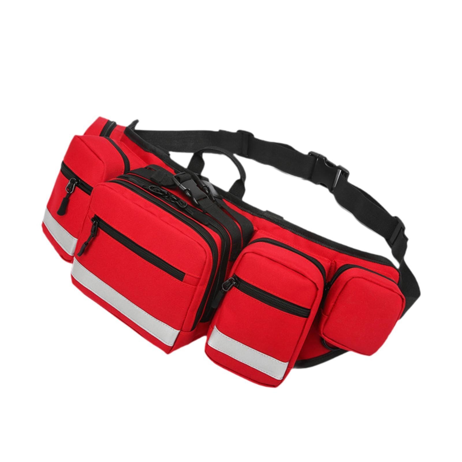 First Aid Waist Bag with Reflective Strip for Camping Outdoor Sports Office