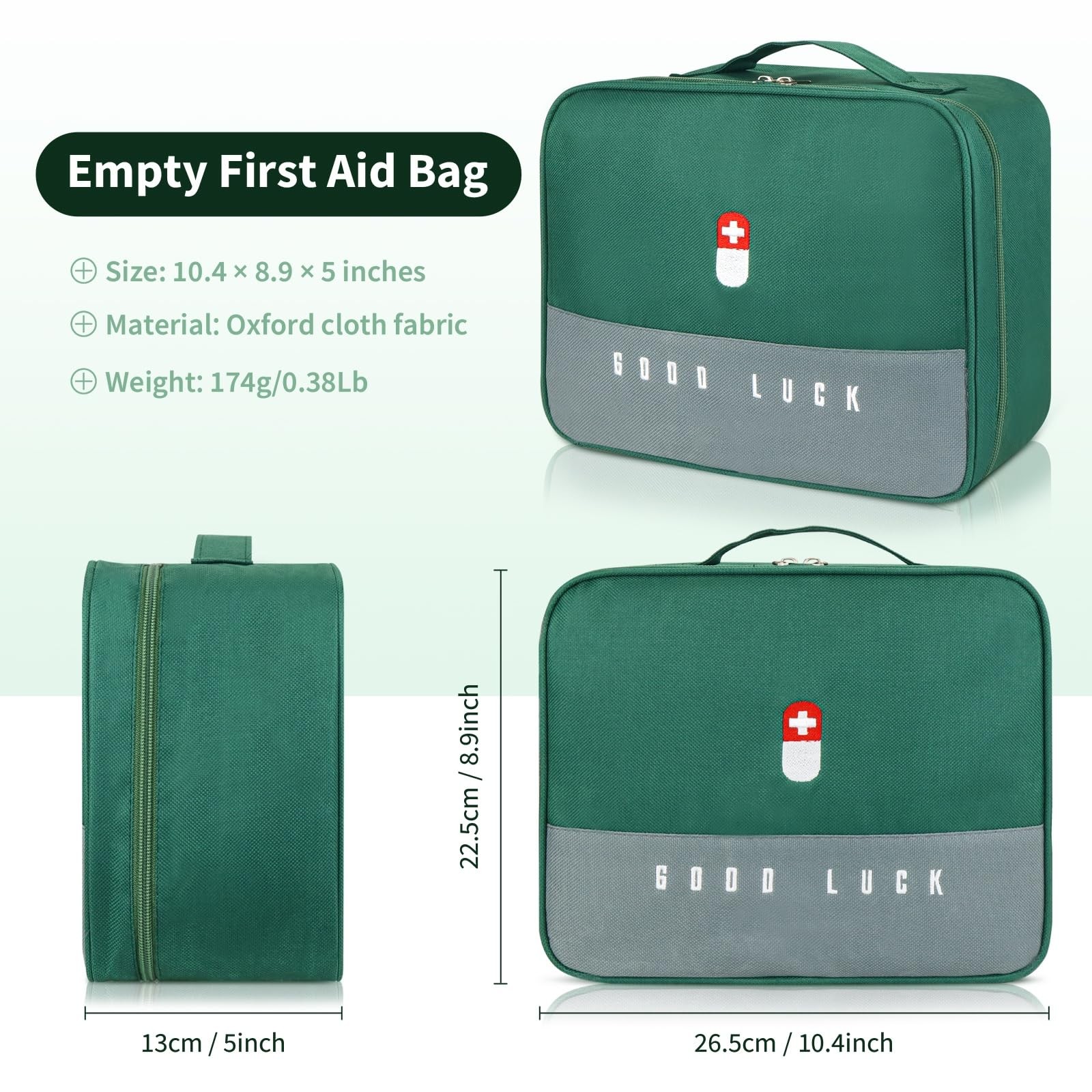 GAUENEEN First Aid Bag Empty, Multifunction Emergency Medicine Storage Bag fo…