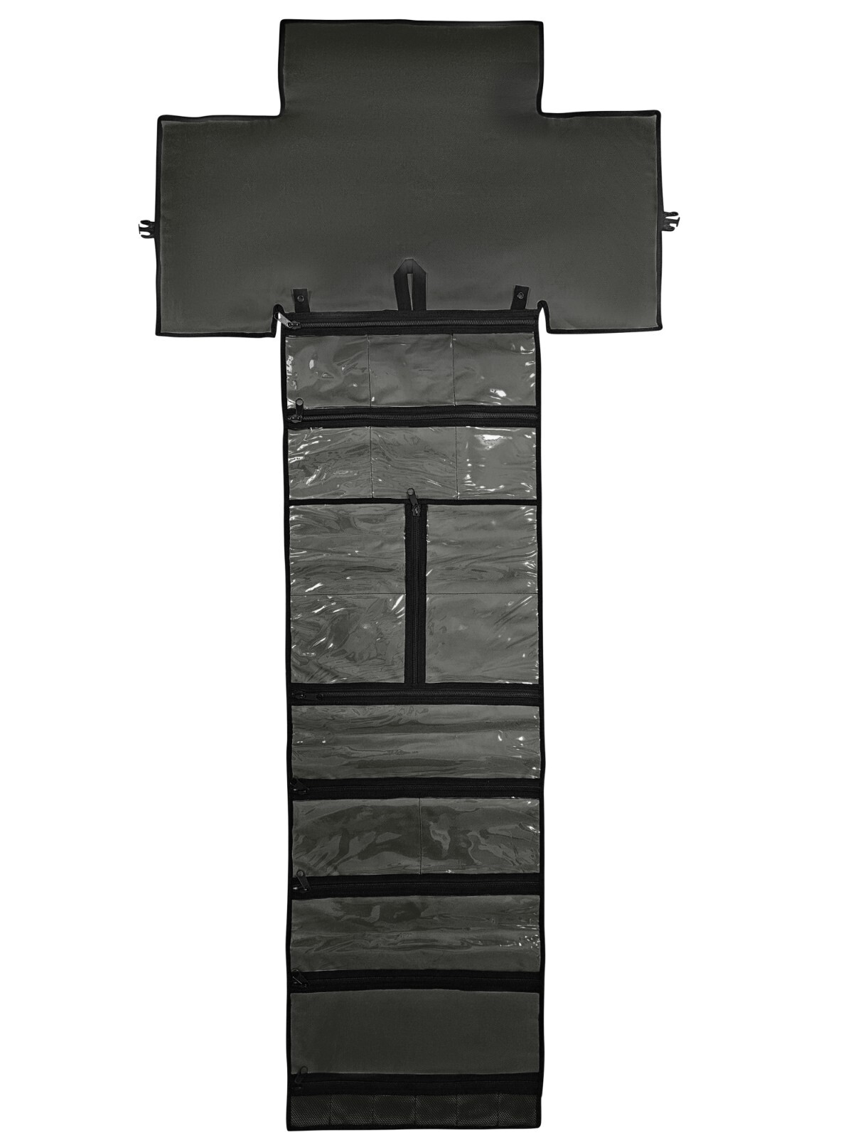 First Aid Bag Kit Empty Green – Foldable First Aid Bag Organizer – Bug Out Aid