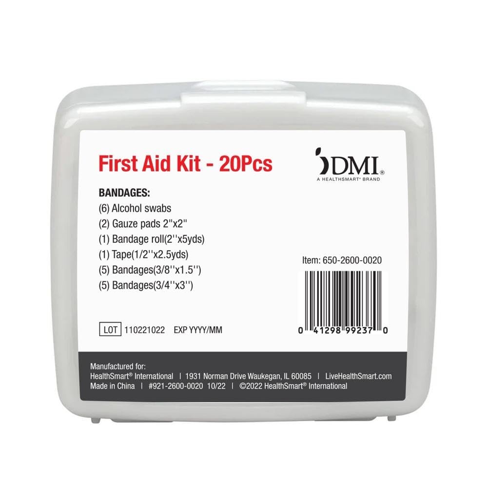 Mini First Aid Kit 20 Piece Small Compact Portable Travel Emergency Kit