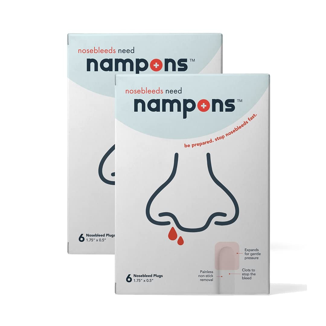for Nosebleeds – 12 Nasal Plugs with Clotting Agent to Stop Nosebleeds Fast. …