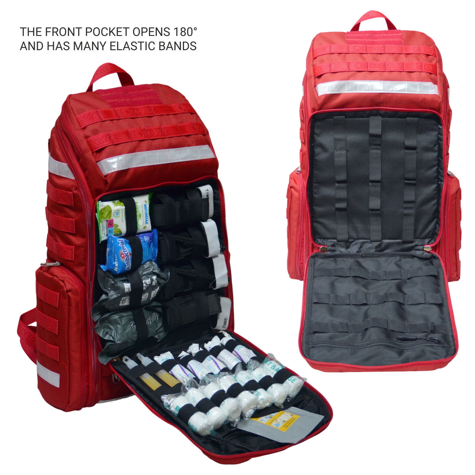Rescue Backpack Compartments Paramedic Emergency Responder First Aid Rescue Team