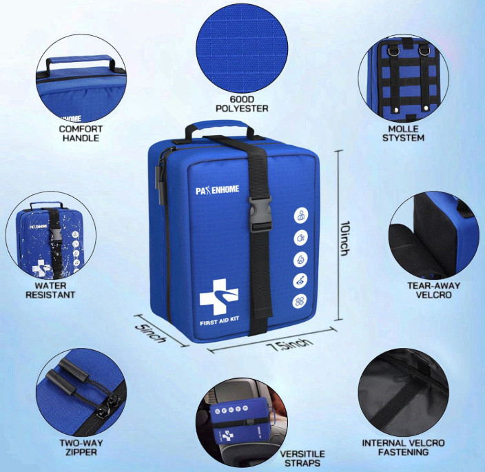 506PCS 4-in-1 First Aid Kit for Home, Car, Travel & Outdoor Emergencies