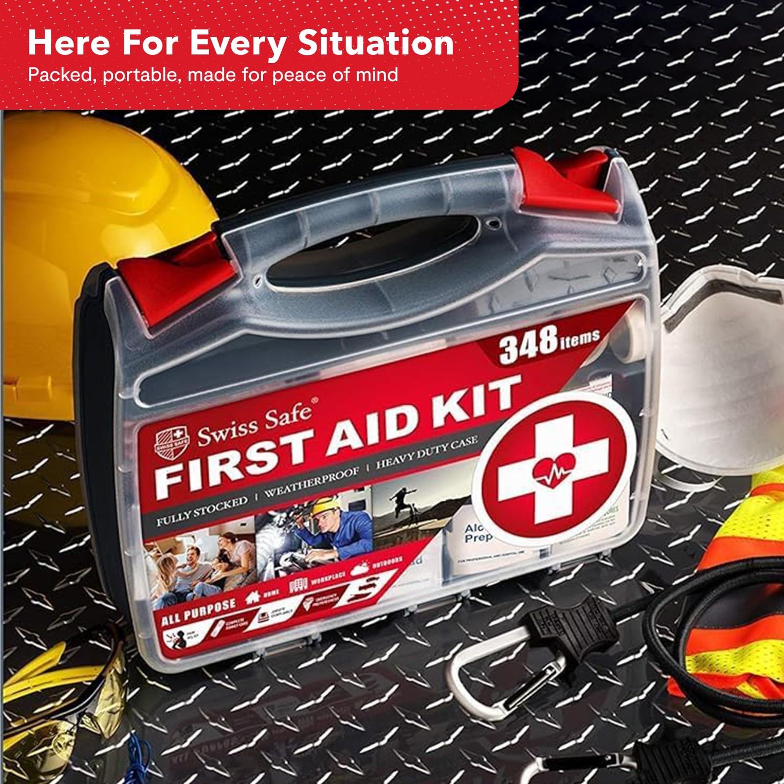 2-in-1 First Aid Kit for Car, Travel & Home, Businesses – Bonus Mini Kit for …