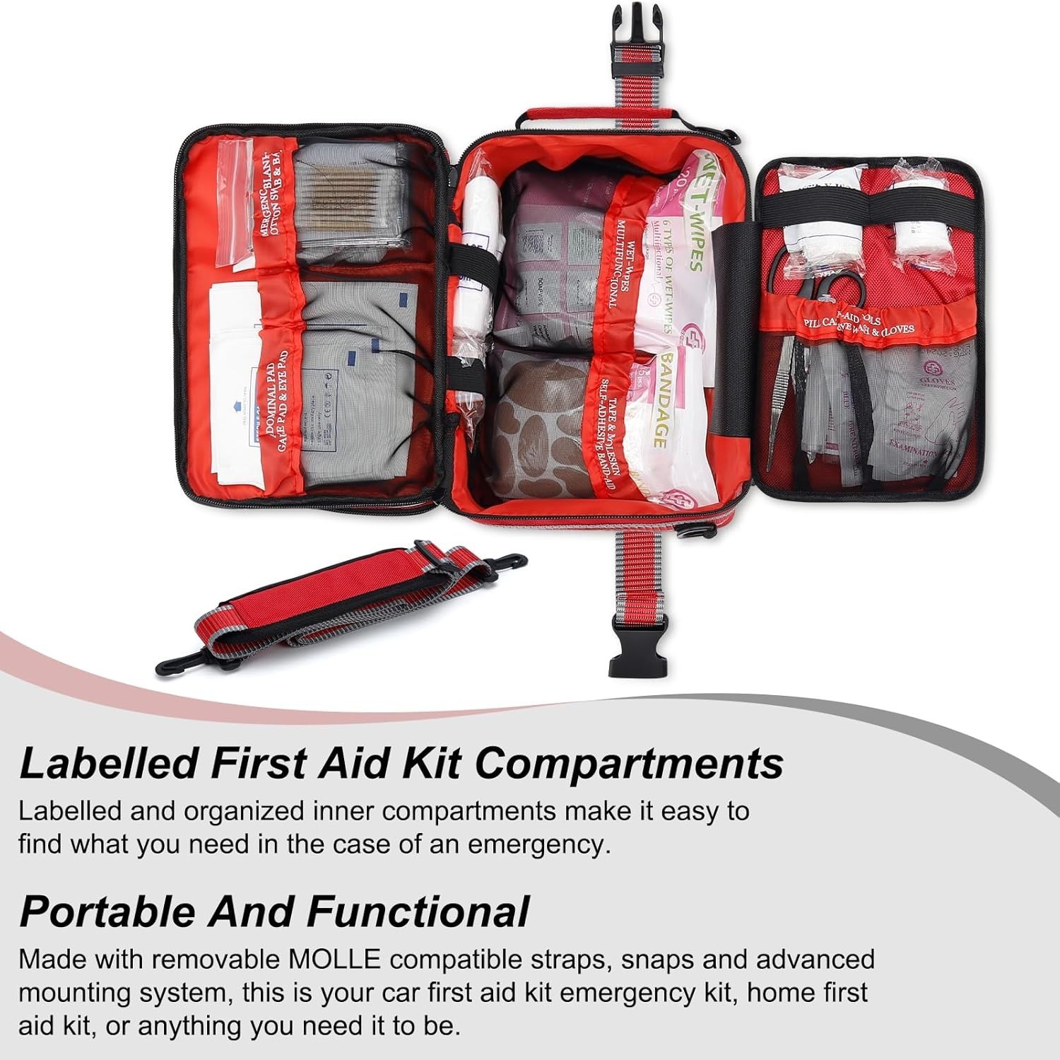 Professional 500-Piece First Aid Kit: Essential for Home, Travel & Adventure