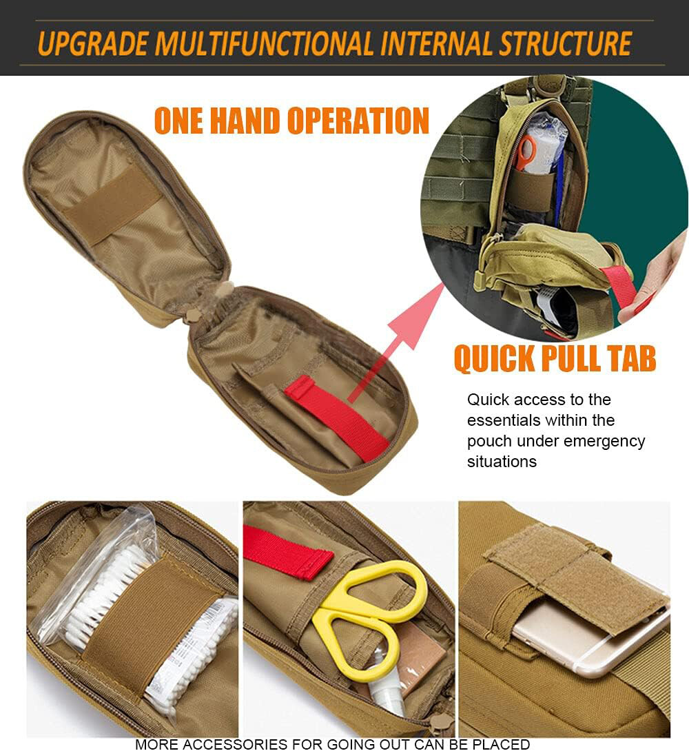 Tactical Molle Medical First Aid Pouch Utility Tool Emergency Medical IFAK Bag