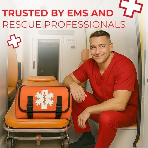 Tactical EMT Trauma Bag – Complete First Responder Medical Kit with Tourniquet,