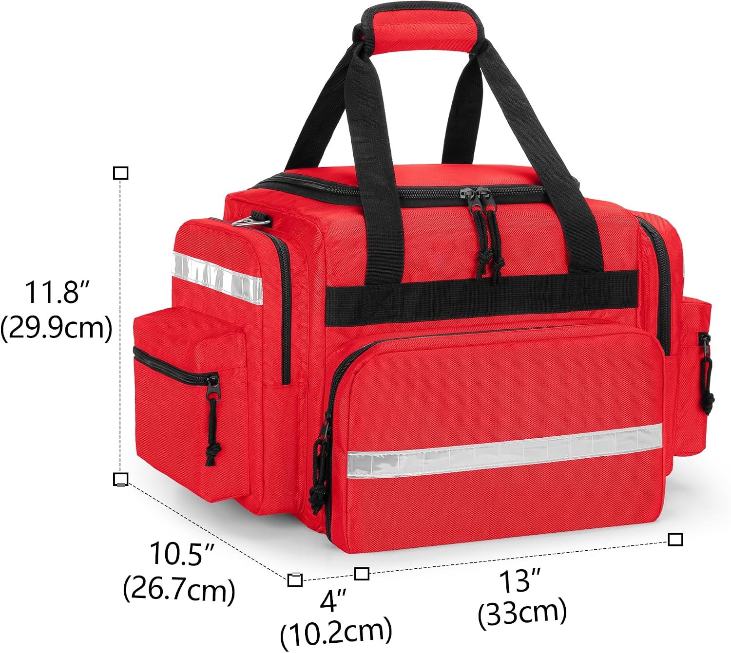 Damero Professional Medical Bag Empty Trauma Bag Red