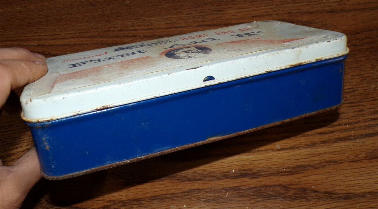 Vintage Sentinel Home & Auto First Aid kit / Most Original Items Included