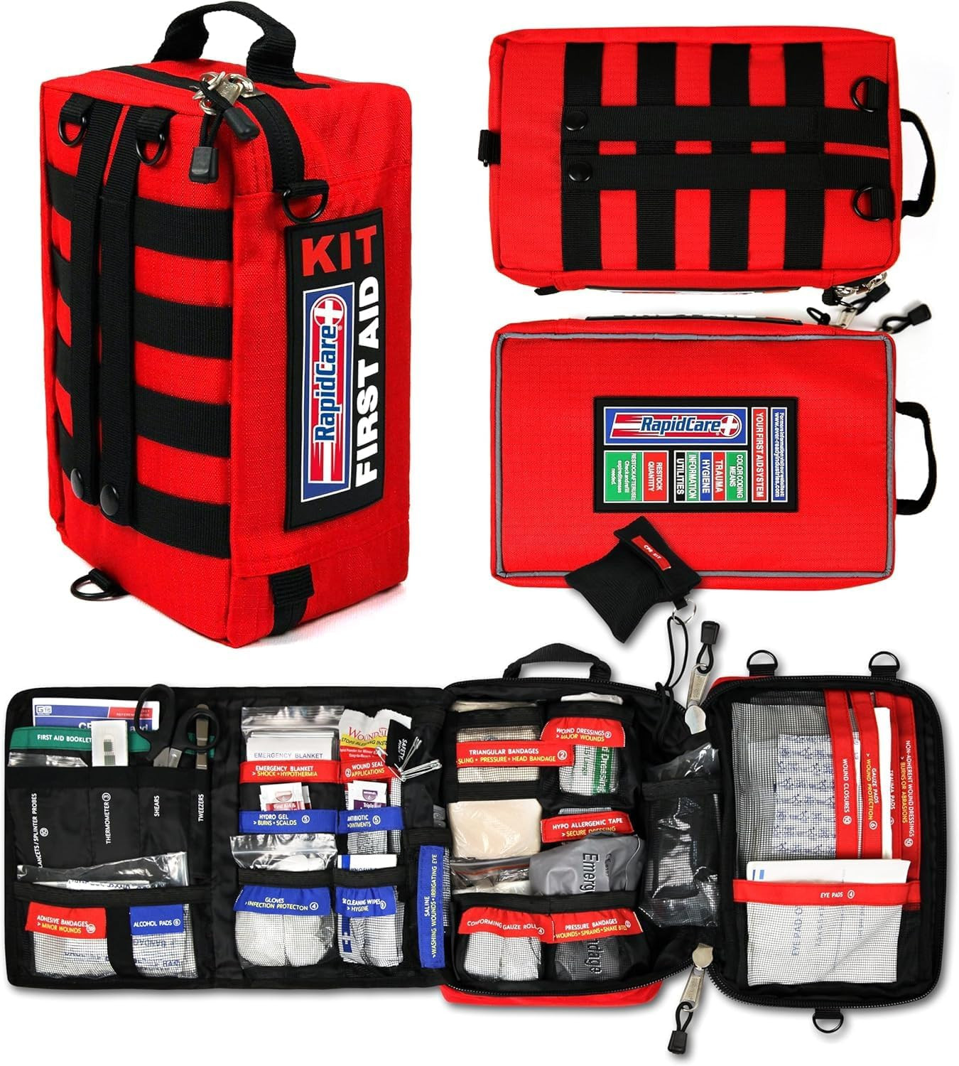 First Aid Kit – 300+ Piece Emergency Medical Kit with Bonus 95-Piece Travel Pack
