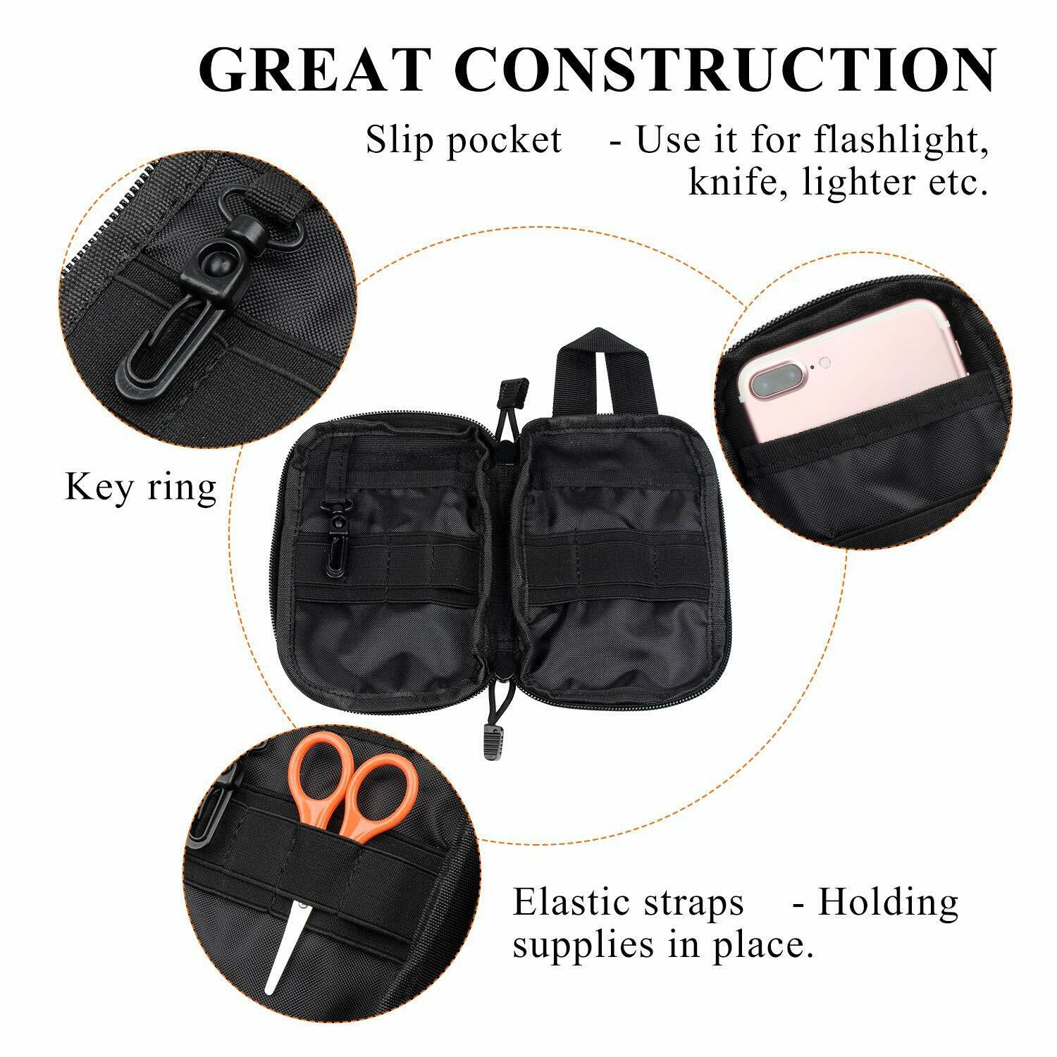 Tactical MOLLE Rip-Away EMT Medical First Aid IFAK Blowout Pouch (Bag Only)