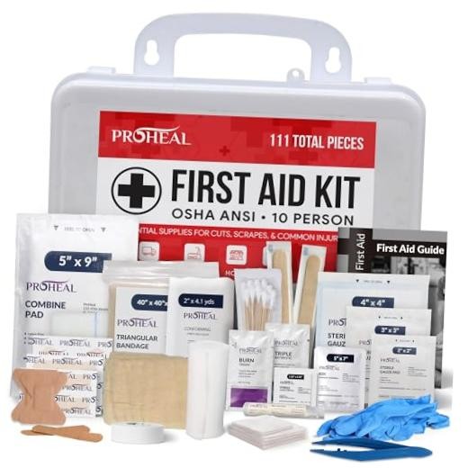 OSHA Compliant First Aid Kit for Car, Home & Business – 10 10 Person Kit