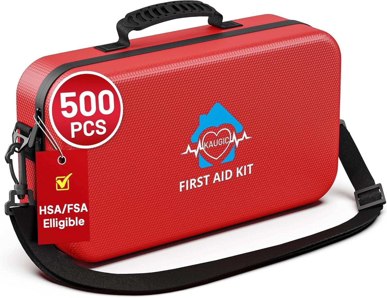 500PCS Waterproof Hard Shell First Aid Kit for Travel, Camping, Businesses, Home