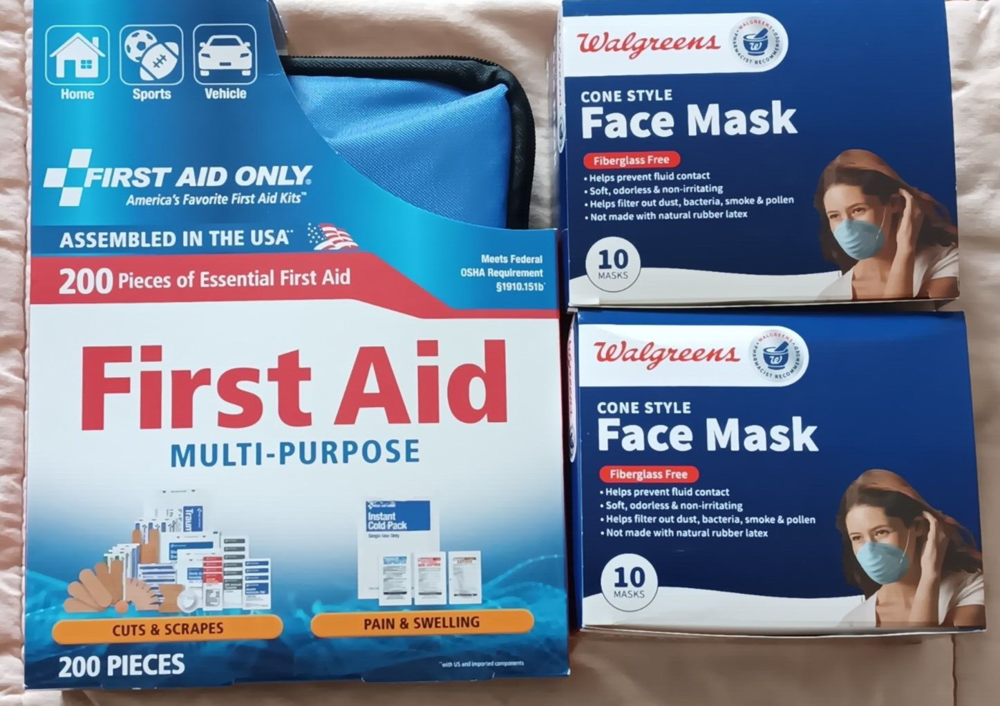 First Aid Kit Responder Personal Protection Mask Car Home School Sport Airbnb