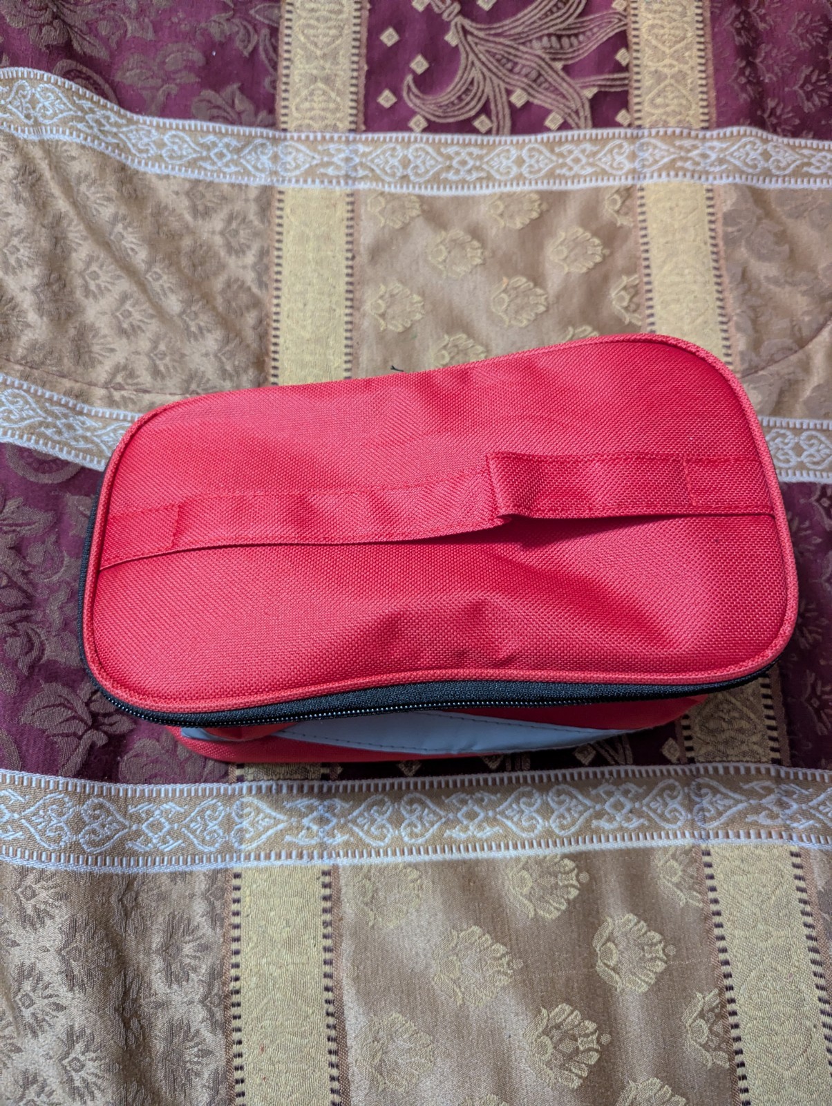 First Aid Kit Home/Auto Red Bag With Handles