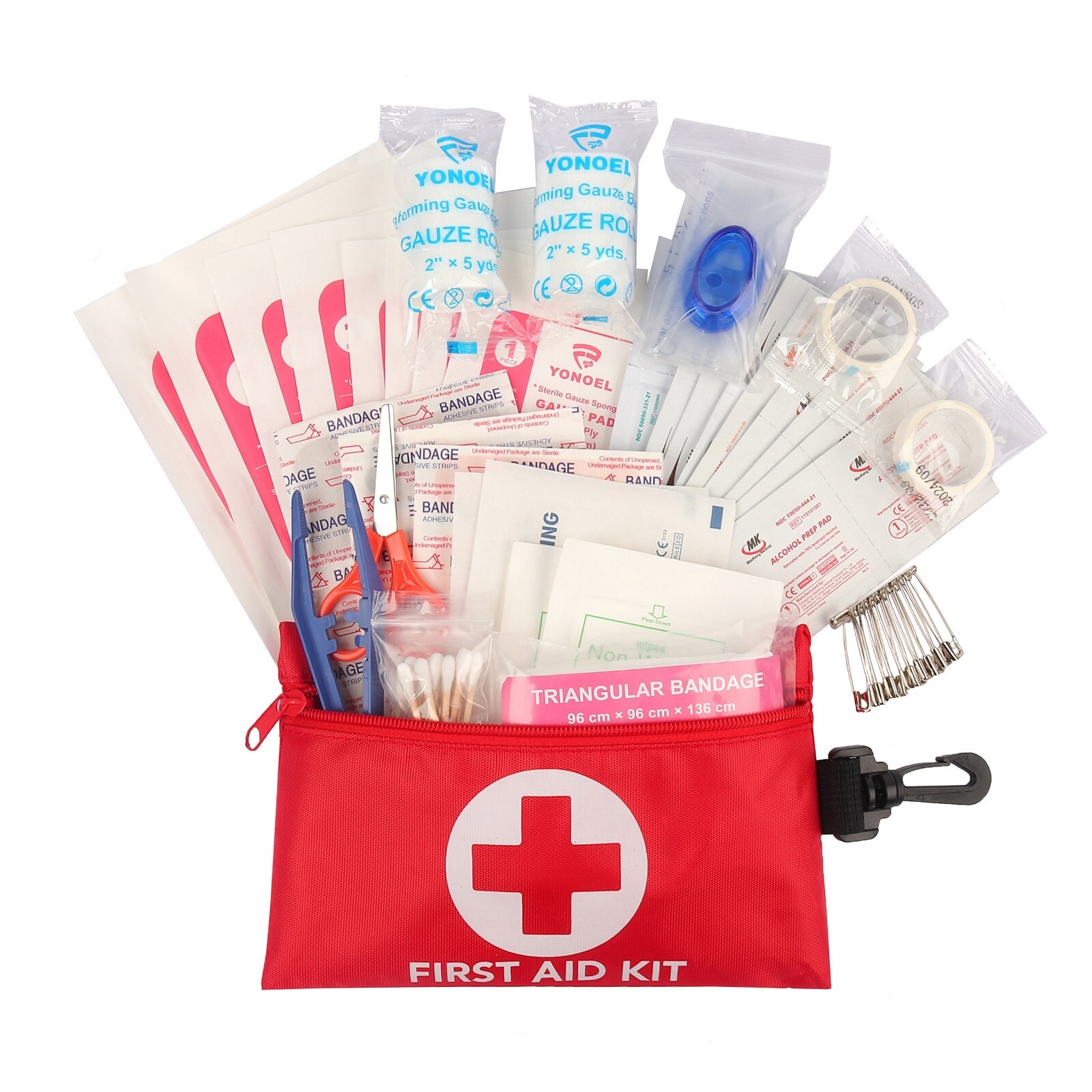 128Pc First Aid Kit Medical Emergency Trauma Military Survival Travel U.S Seller