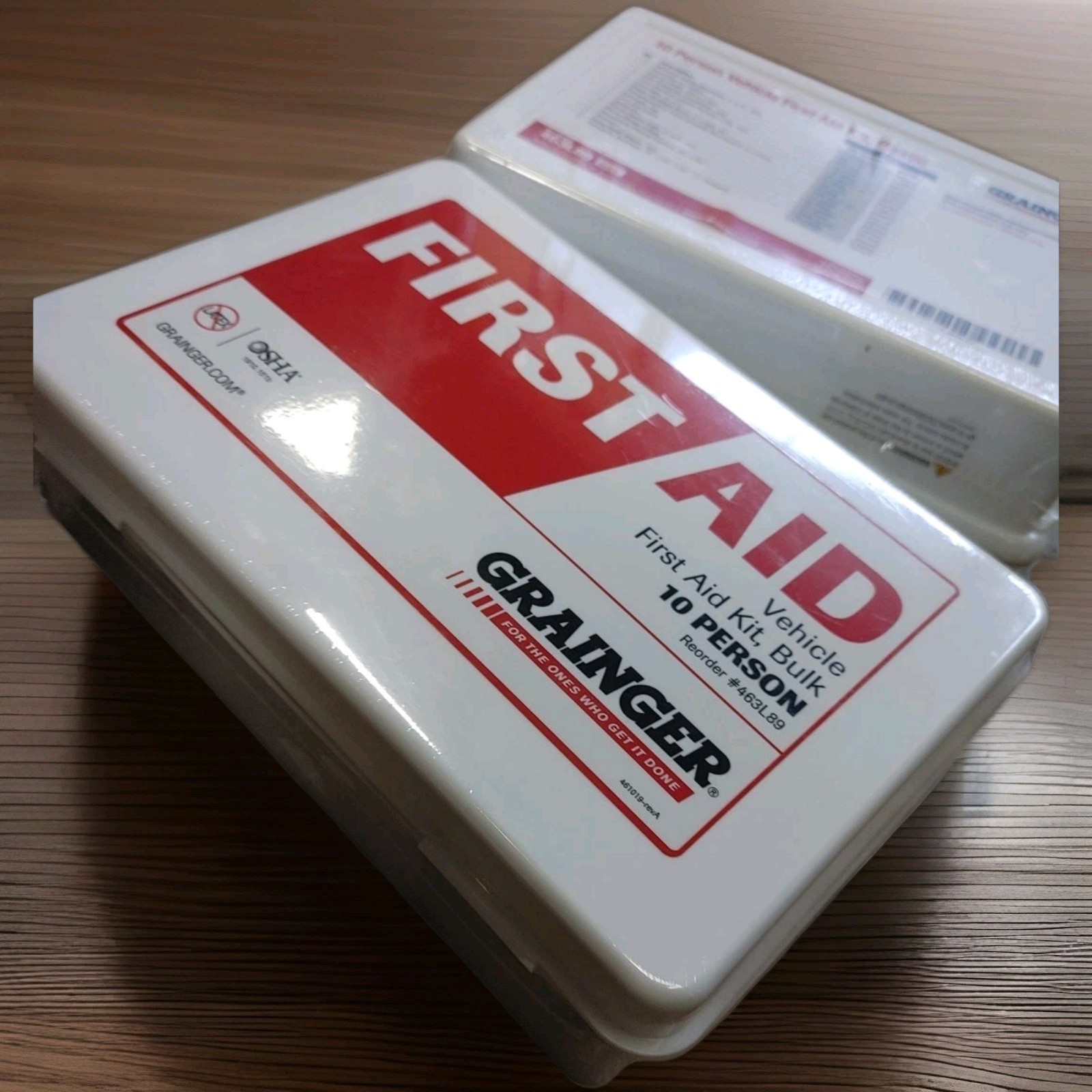 2 Grainger Travel First Aid Kits 10 Person Kit. 2 Medical Vehical Car Kits