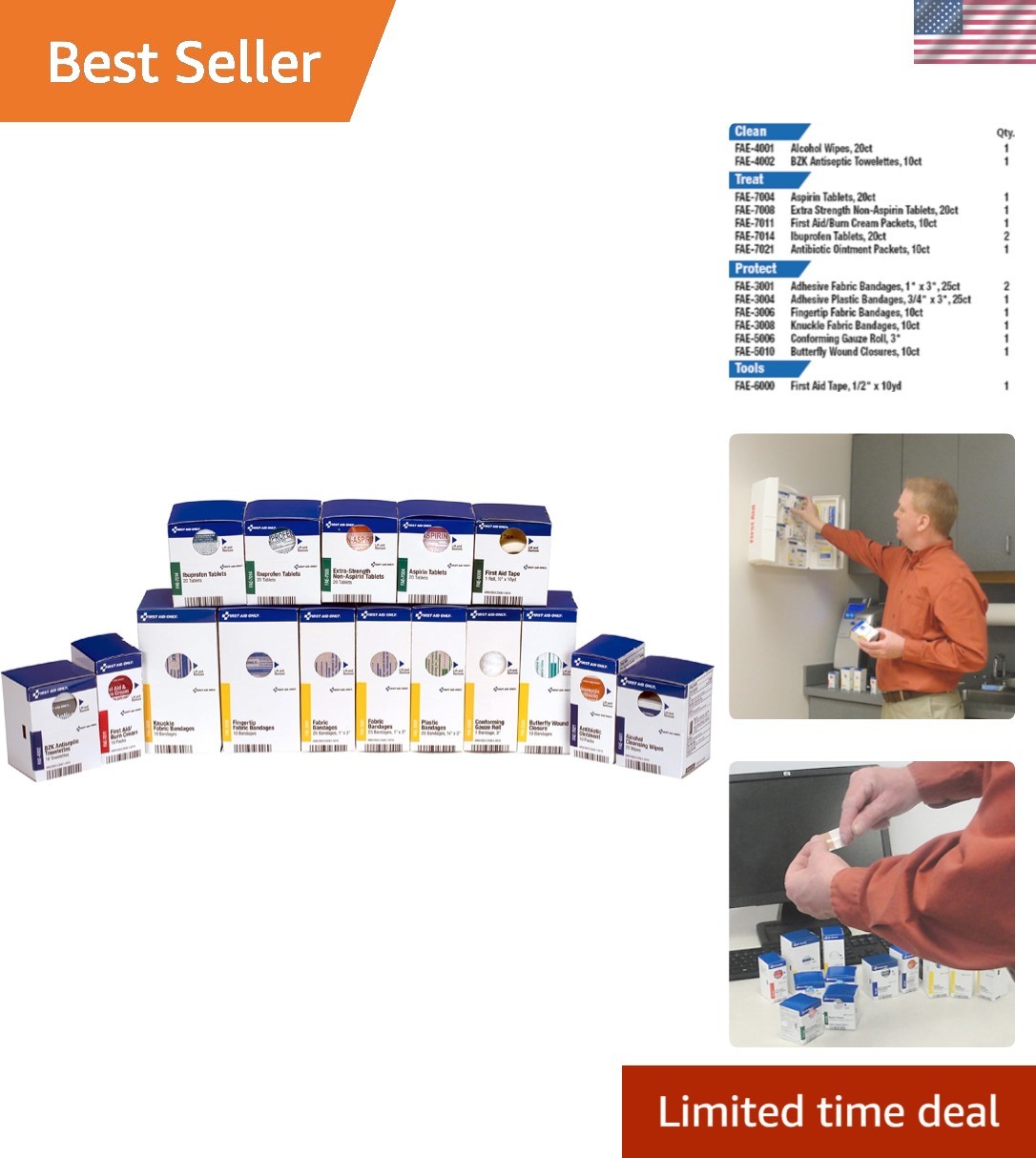 SmartCompliance 237-Piece First Aid Kit Refill: Essential Home and Travel Care