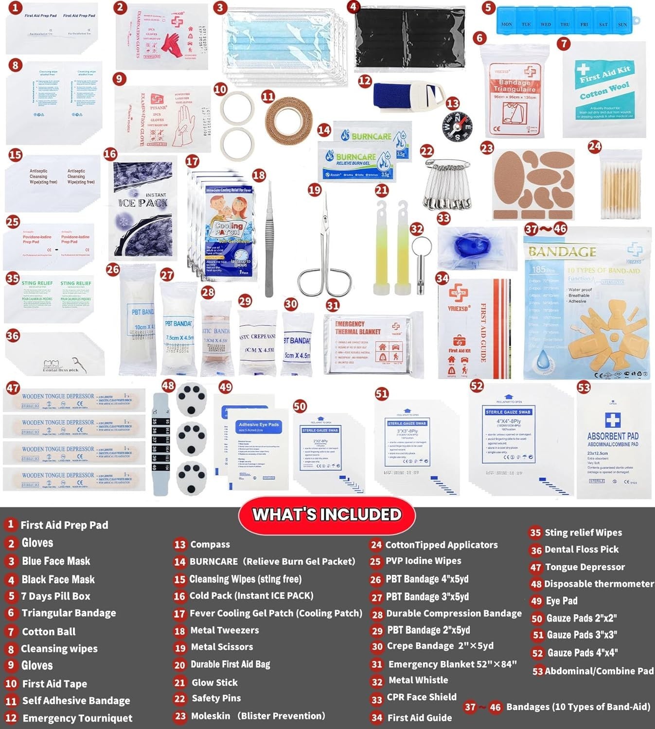 400-Piece Emergency First Aid Kit – Lightweight, Portable & Organized Support