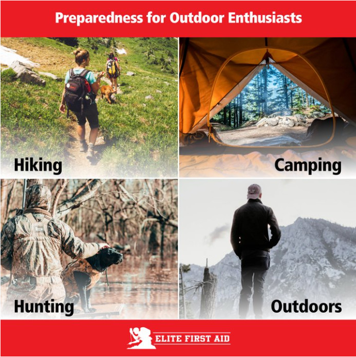 Elite Wilderness First Aid Kit, 70 Pieces, Emergency Medical Supplies