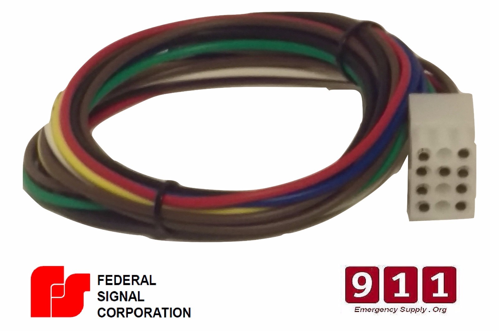 Federal Signal Siren Power Harness Plug Cable 12 Pin Choose Length PA300 SS2000