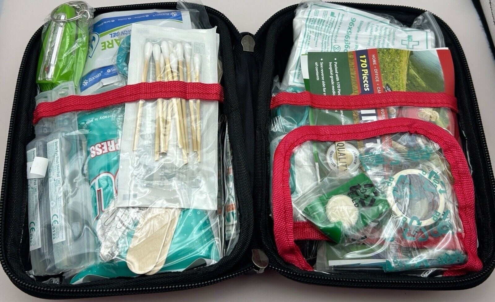 170 Pc First Aid Kit Emergency Military Survival Camping Burn Trauma Bandage