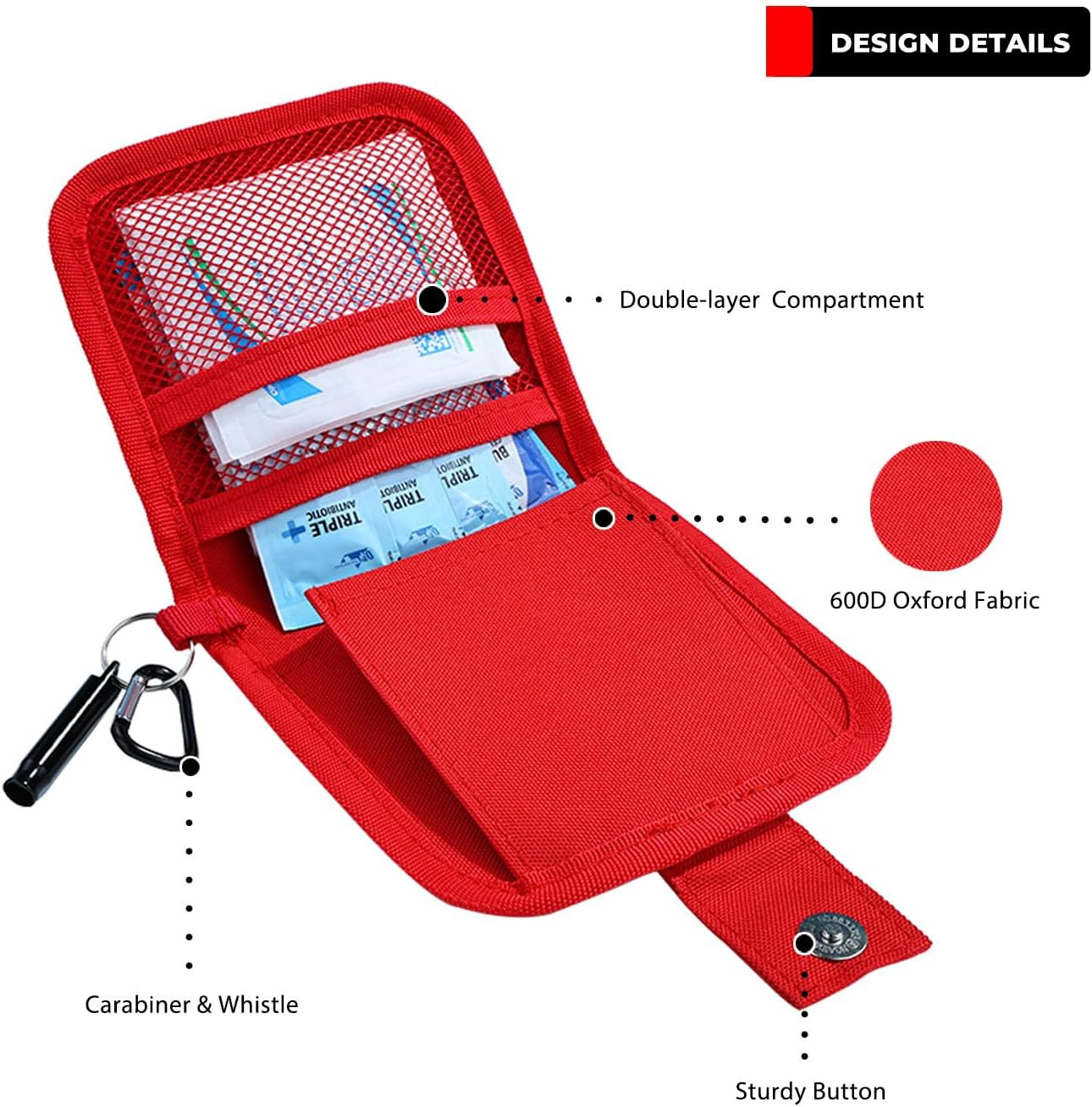 137 Piece Mini First Aid Kit Emergency Medical Kit for Travel Camping