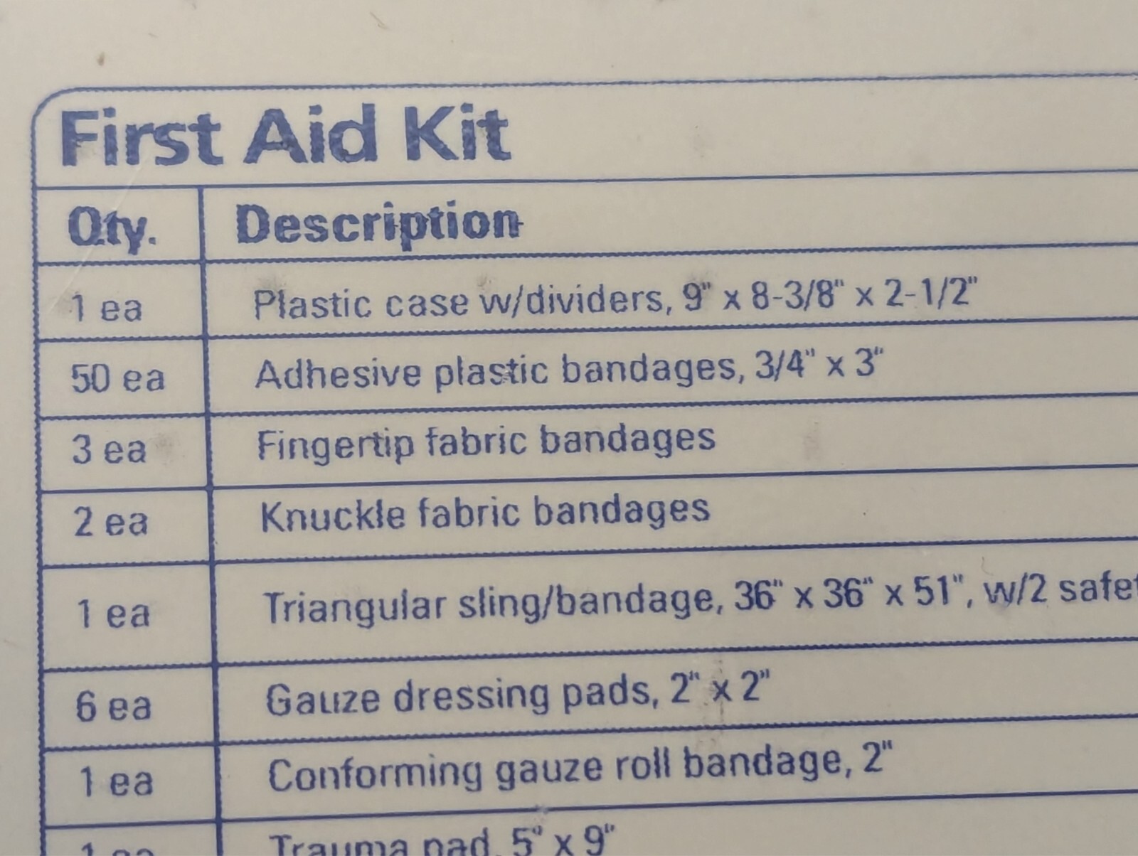 First Aid Only First-Aid Kit 94 Pieces 223-U-RAC exp: 09/2027