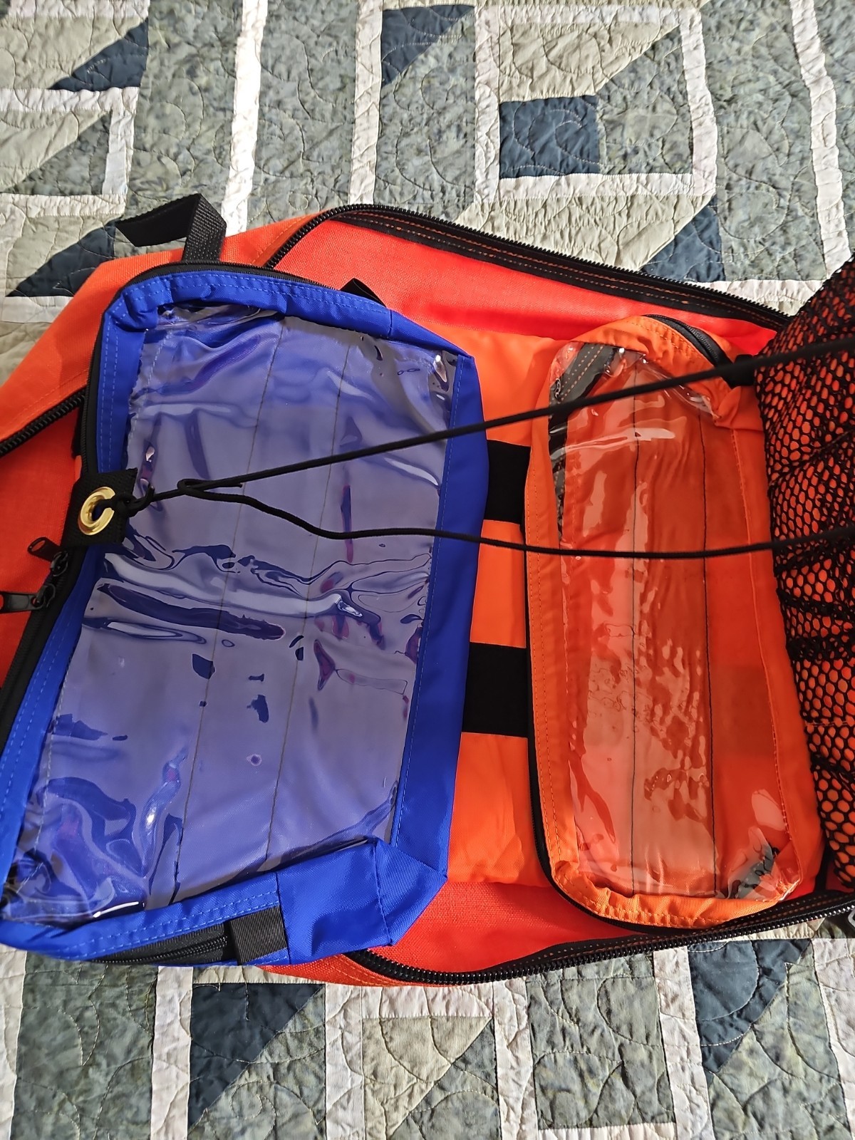 Trauma Backpack Bag, Orange, Empty Medical Bag Empty First Responder EMT W3