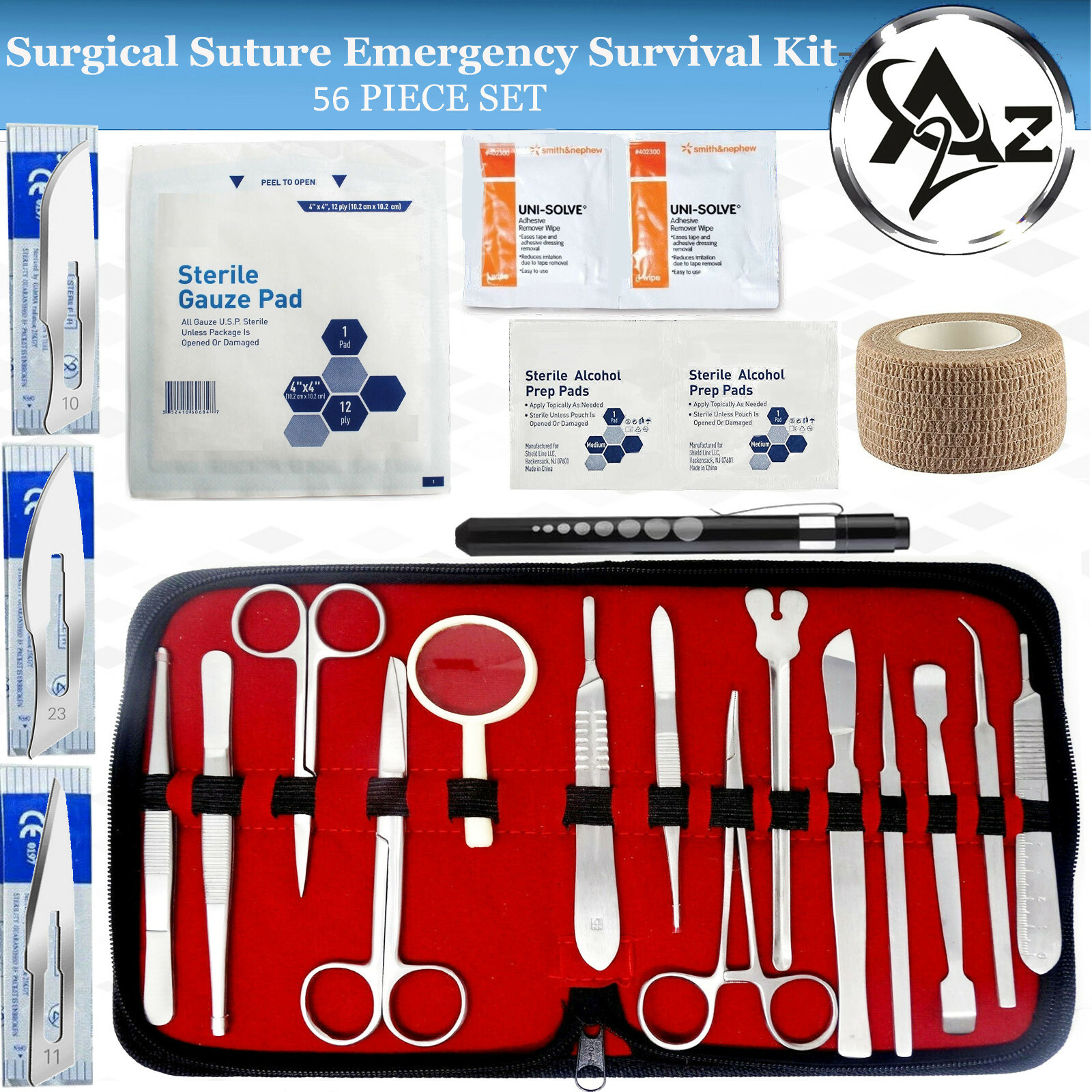 First Aid Trauma Medical Kit Surgical Suture Set-Survival Bag IFAK EMT Paramedic