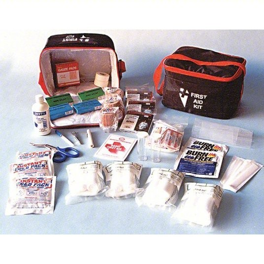 ABILITY ONE 6545-01-465-1846 FirstAidKit w/House,15pcs,6.75×6.75",Red 49CL08