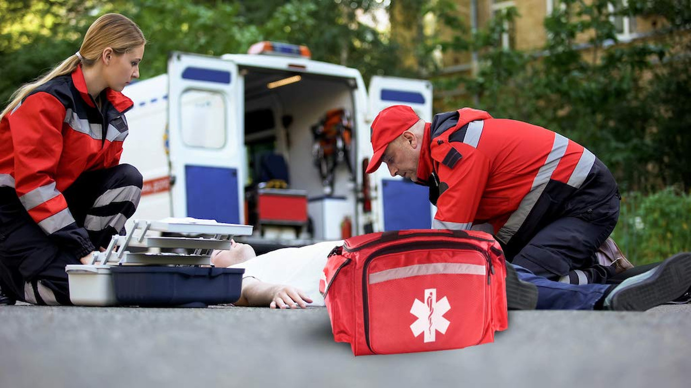 KB-1088 EMT First Responder Trauma Bag, Empty Deluxe EMS Shoulder Bag, Professio