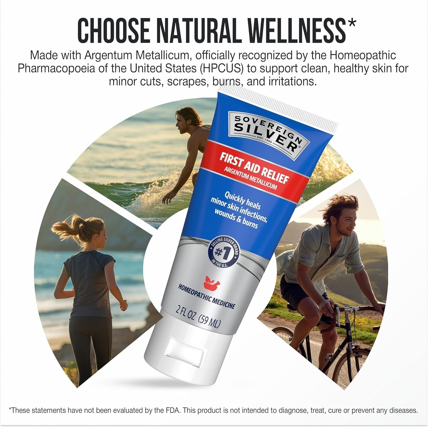 First Aid Gel 2 oz – Non-Stinging Skin Care with Silver for Sensitive Skin