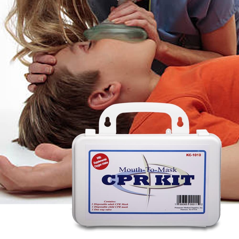 First Aid CPR Kit for Adult, and Infant, 8.3”x5”x”3.1”, Detachable Single Val…