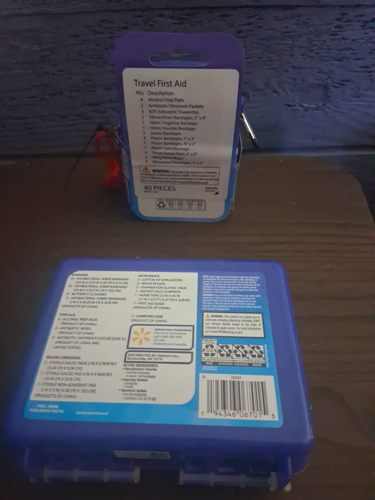 Equate on-the-go First Aid Kit 85 Pieces – Home, Travel, Office, Auto, School