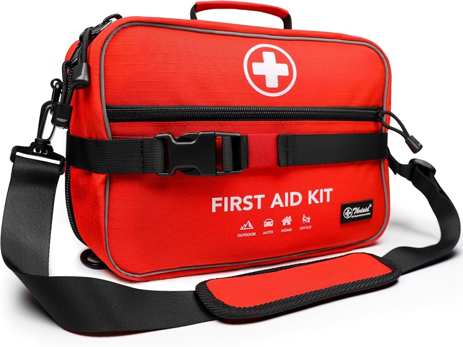 Tactical First Aid Kit – Emergency Medical Trauma, 430 PC Survival Pack, Camping