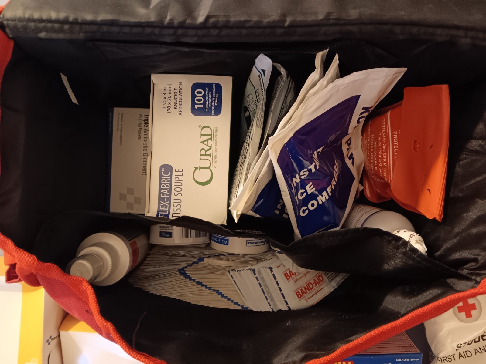 Fully Stocked First Responder Bag First Aid Kit