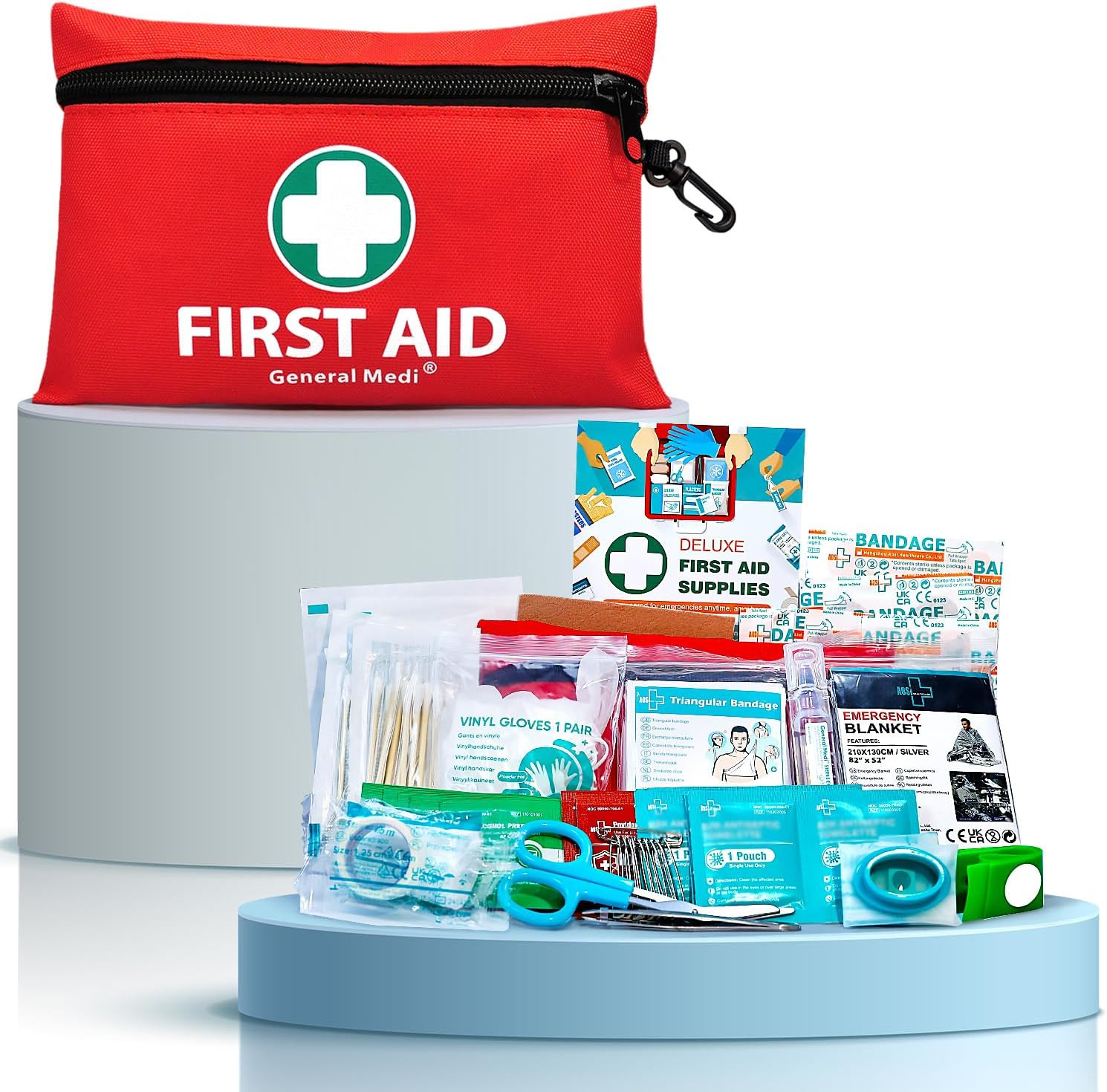 Mini Kit Primeros Auxilios 110 Piezas Incluye Manta De Emergencia Y Tijeras