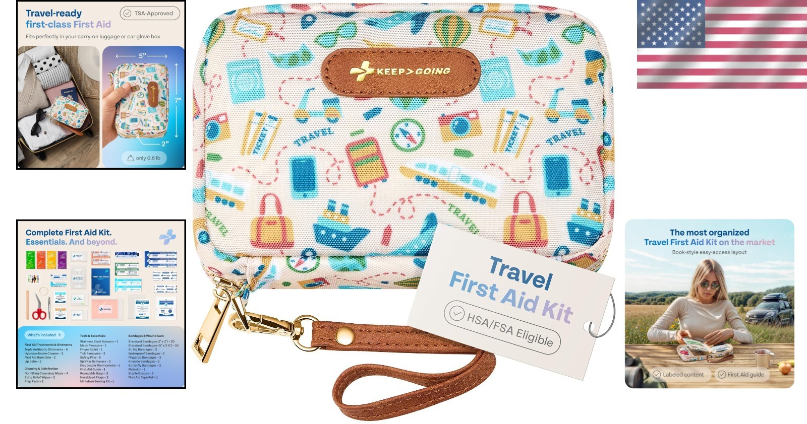KeepGoing TSA-Approved First Aid Kit – Compact & Essential for Every Journey
