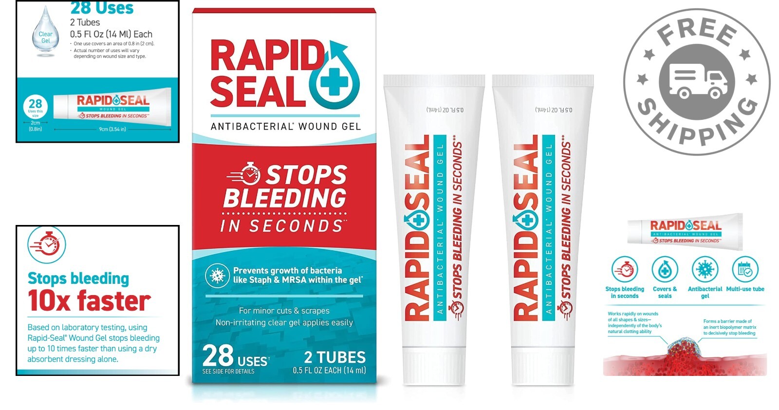 2 Sterile Tubes of Wound Gel – Effective First Aid for Minor Injuries