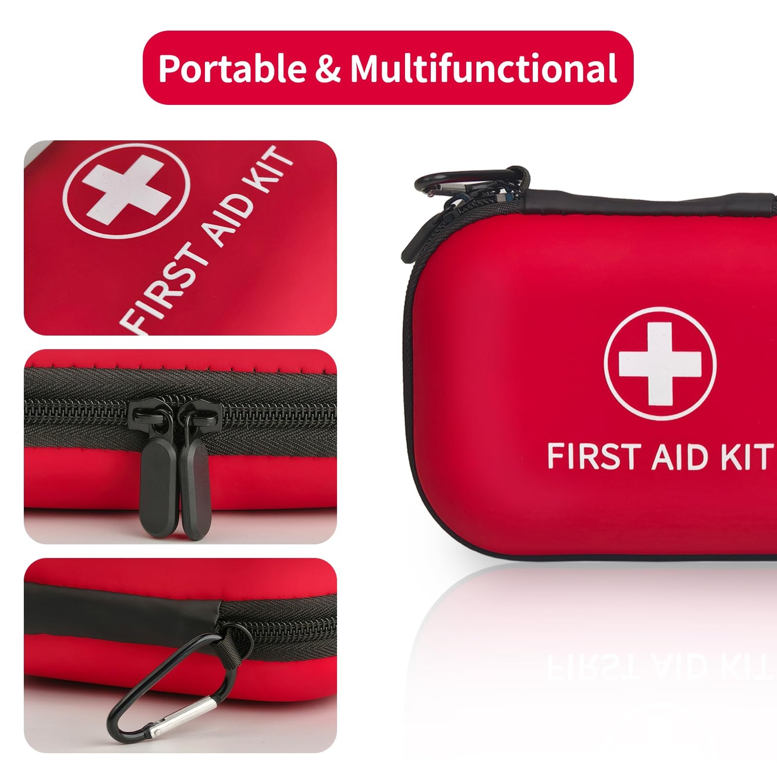 138 Pcs Mini First Aid Kit Travel Size, TSA Approved Small First Aid Kit for …