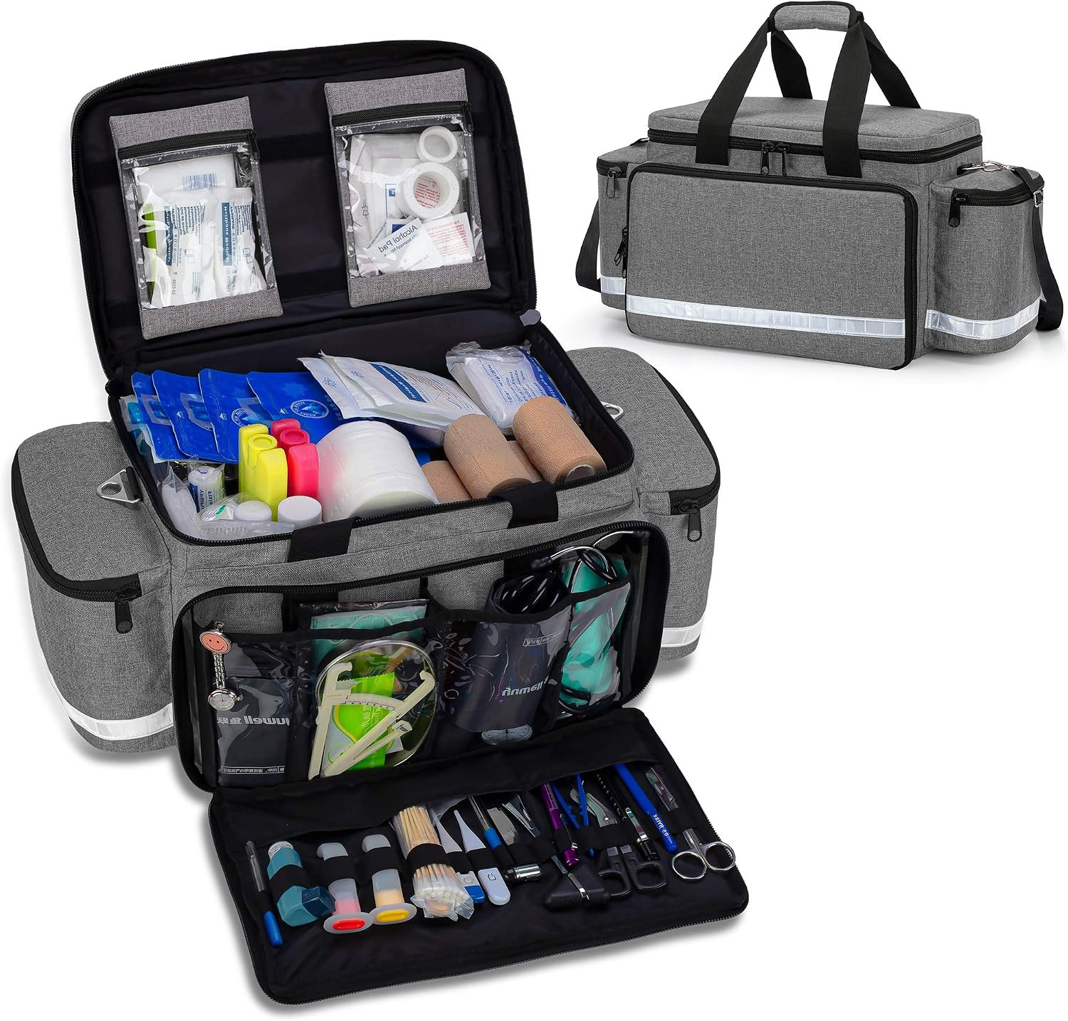Professional Medical Bag, First Aid Storage Bag, Empty Emergency Responder Traum