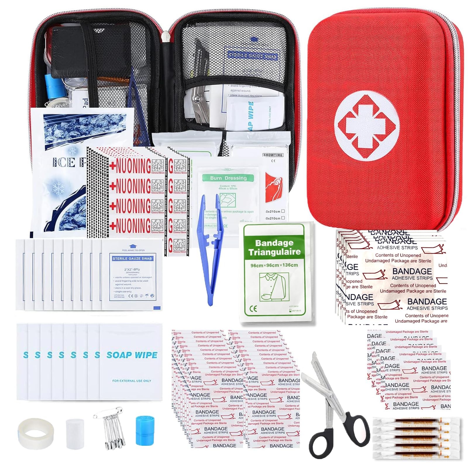 276PCS First Aid Kit Home Car Camping Hiking Emergency Supplies Small Compact…