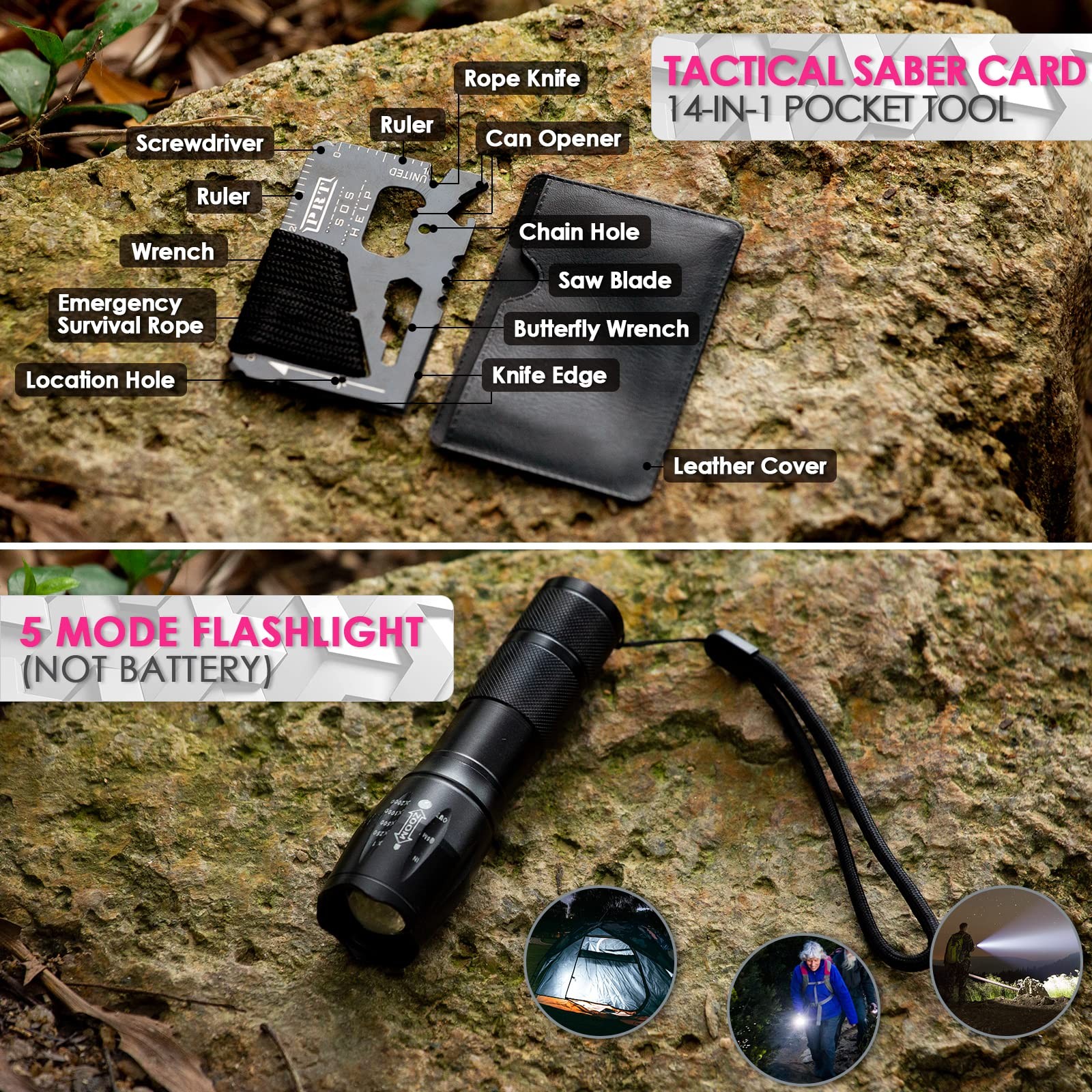Emergency Survival Kit and First Aid Kit, Self Defense Kit Safety Kit for Wom…