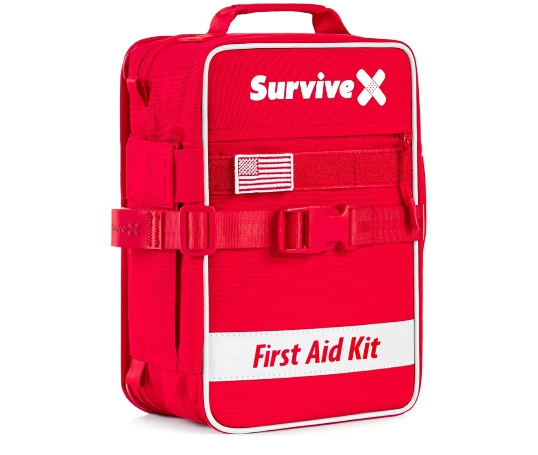 Survive X Large First Aid Kit Color Coded 4 Car Travel Home Camping Backpack