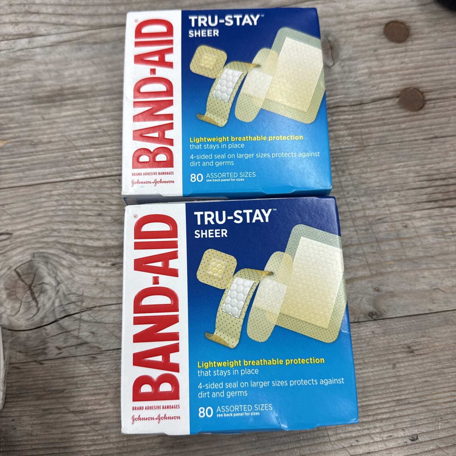 BAND-AID 4669 Tru-Stay Sheer Strips Adhesive Bandages – Assorted (80/BX) New