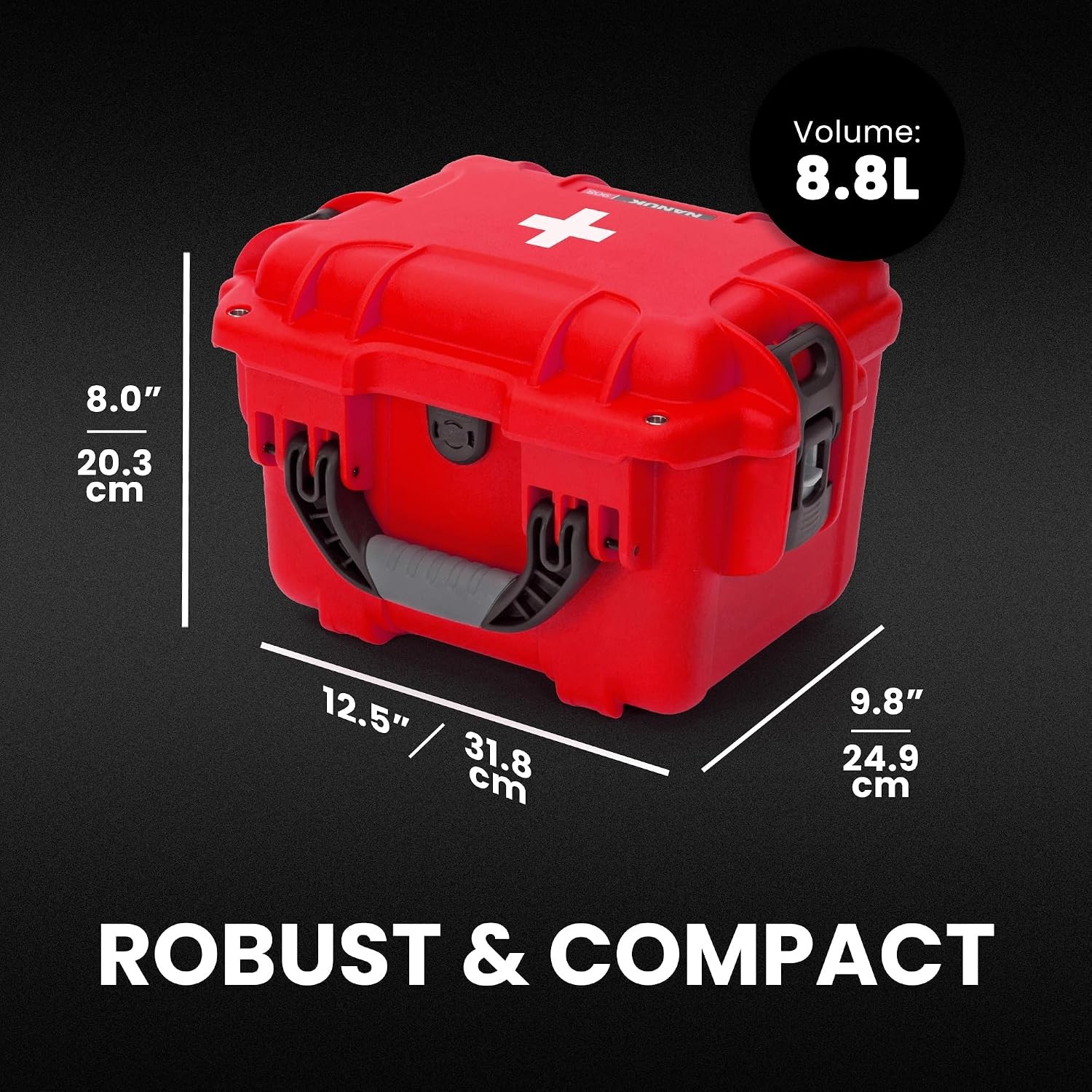 NANUK 908 Waterproof First Aid Box Empty – Durable, Medical First Aid Organizer