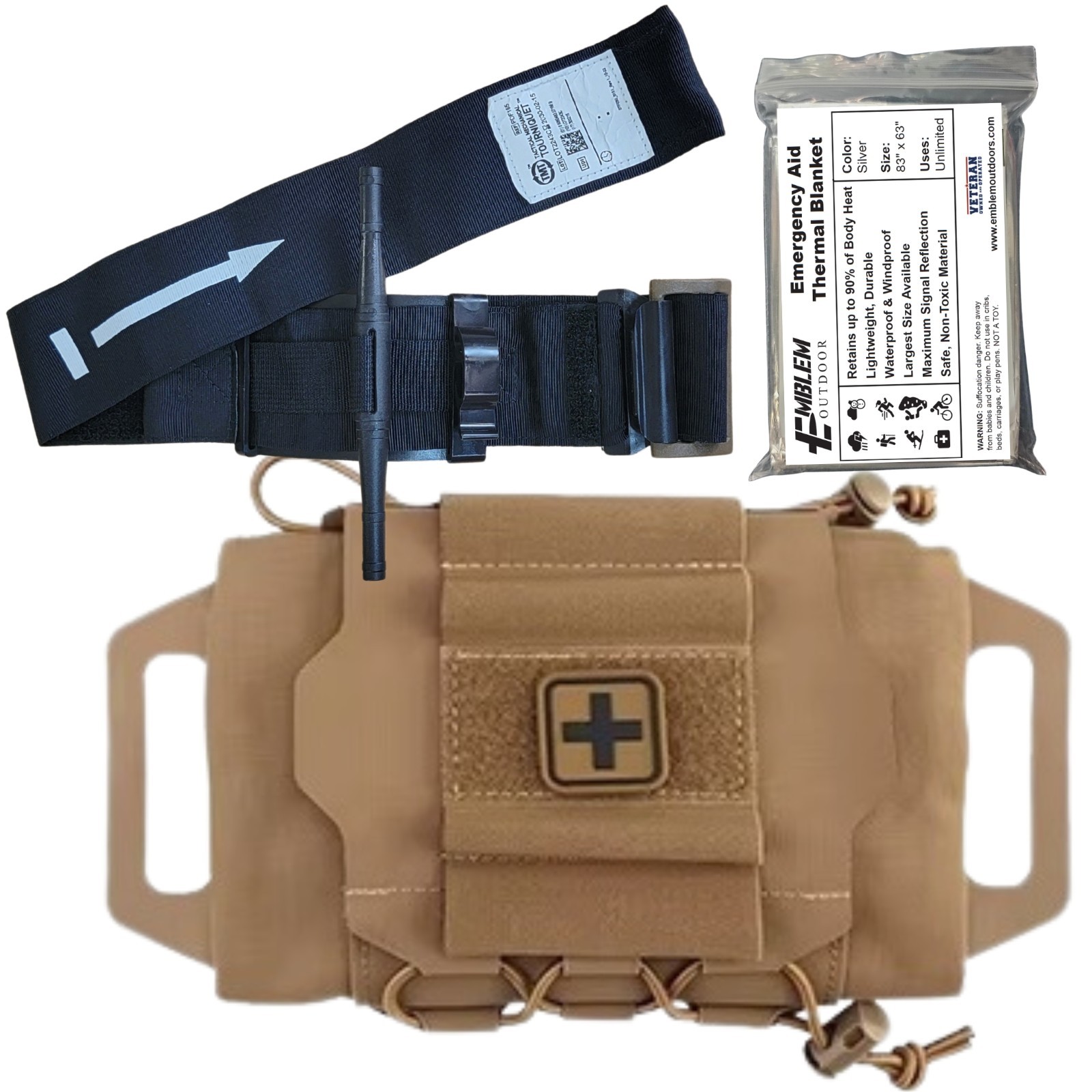 Rapid Deploy IFAK Pouch and TMT Tourniquet Kit Made in USA