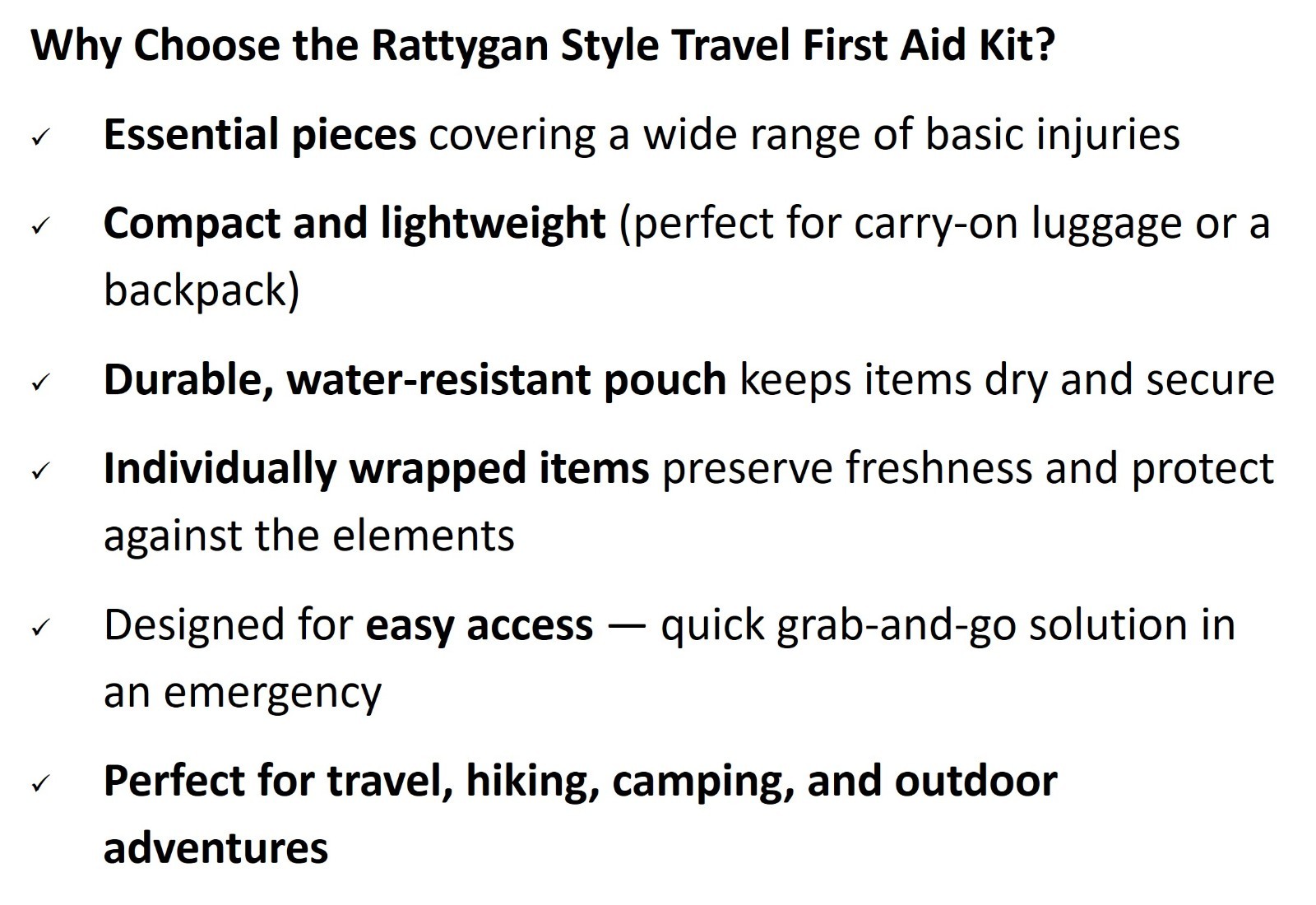 Rattygan Style Travel Survival First Aid Emergency Kit – Set of 2