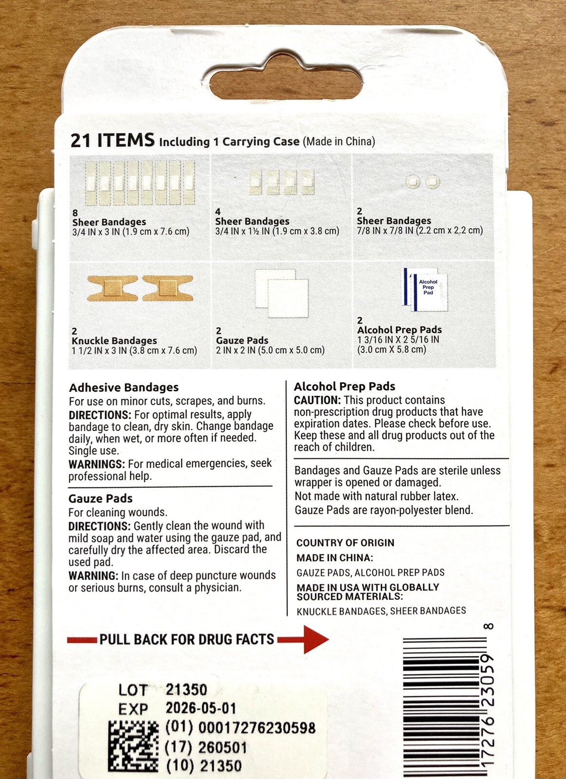 CAREPAK FIRST AID KIT TRAVEL SIZE w/ CASE FOR GYM, BACKPACK, LUGGAGE, PURSE NEW